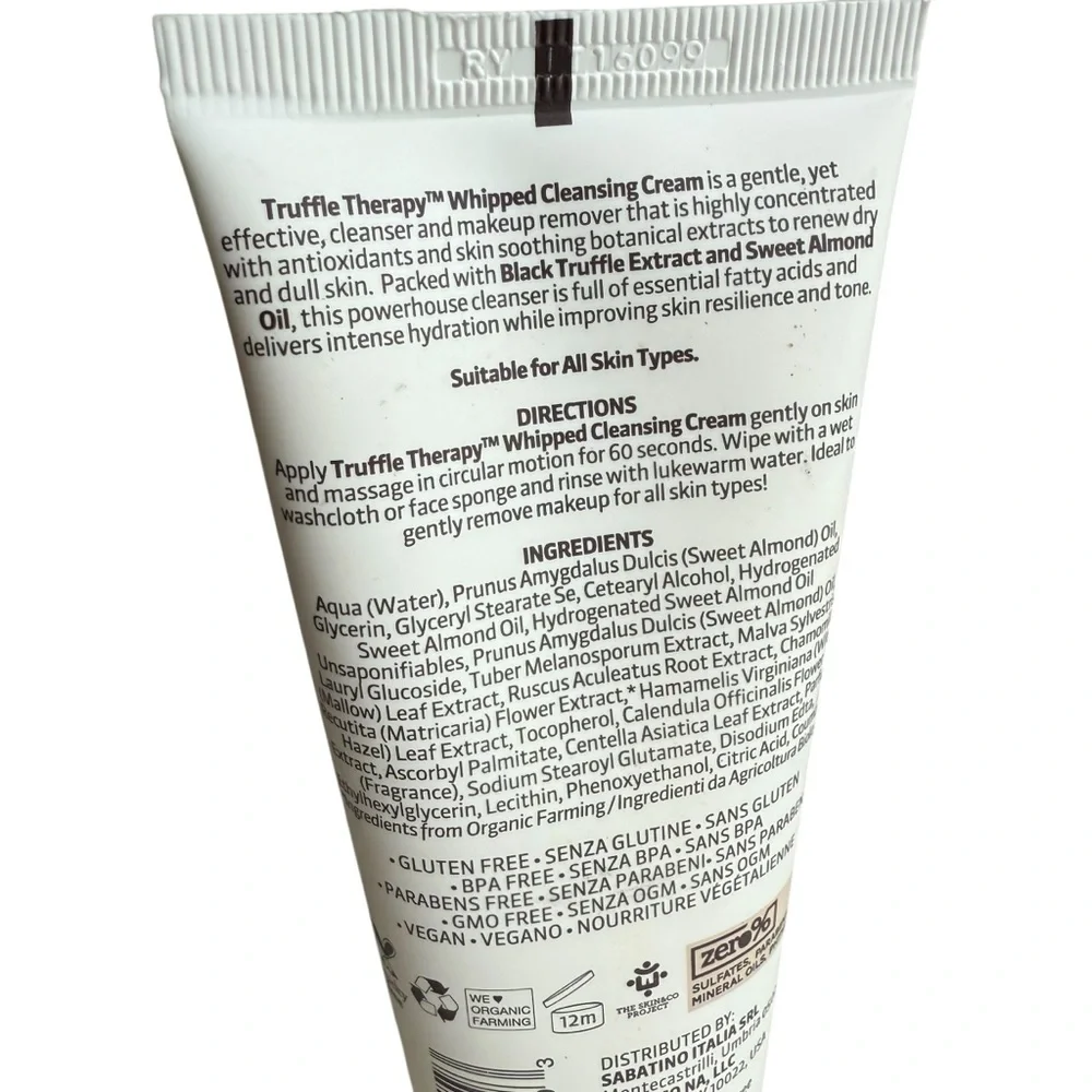 SKIN&CO ROMA Truffle Therapy Whipped Cleansing Cream 100ml & 3.38Fl oz